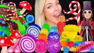 ASMR MUKBANG, Willy Wonka Food, Chocolate Oompa Loompa, Edible Tea Cup 먹방