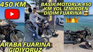 Basik Motorla Izmirden Didim Fuarina Gidiyoruz | Ehliyetsiz | Efsane Fuar #izmir #moto35 #berkcakmak