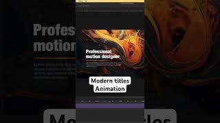 Modern titles animations in Photoshop
