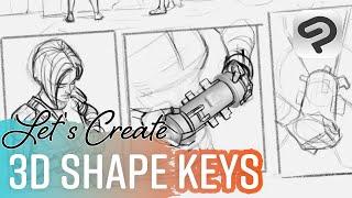 How to make and use shape keys with Blender and Clip Studio Paint | POLYCOSM