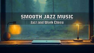 Work & Relax with Smooth Jazz in Rainy Forest with Waterfall - Gentle Jazz Instrumental