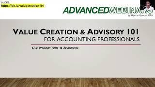 Value Creation & Advisory 101 for Accountants