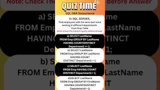 SQL Server Interview Questions Answers | Mock SQL Interview