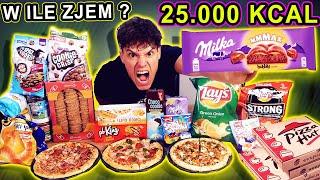 CZŁOWIEK VS 25.000 KCAL ! EPIC CHEAT MEAL CHALLENGE !