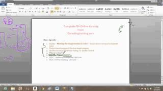 QA online Training videos Day 1- QA Manual testing training videos - Software testing videos