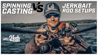 Jerkbait Bass Fishing | Spinning vs. Casting Setups