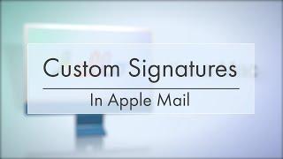 Adding a Signature to Apple Mail