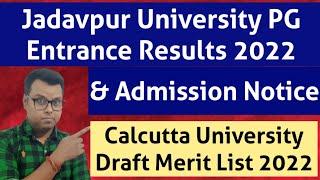 Jadavpur University PG Admission 2022: MSC: Calcutta University PG Admission 2022: CU LLM Merit List