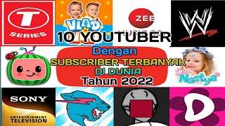 TOP 10 YOUTUBER DENGAN SUBSCRIBER TERBANYAK DUNIA 2022 || TOP 10 YOUTUBER IN THE WORLD