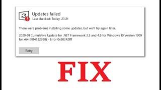 Fix: Windows 10 Updates failed Error 0X80242FFF