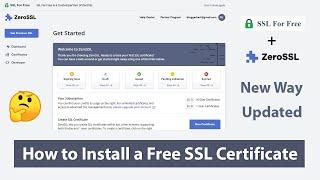 [UPDATED] How to Install a Free SSL Certificate From SSL For Free Powered by ZeroSSL 2020