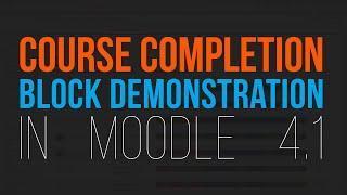 Course Completion Progress Tracker in Moodle 4.1