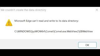 Microsoft can't read or write to its directory (Comet Executor Easy Fix)