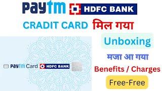 HDFC PAYTM CREDIT CARD UNBOXING BENEFITS CHARGES || Rs. 49 ||Free Credit Card|| Complete Review 2022