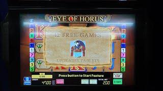 William Hill FOBT. £200 vs Eye of Horus. £2 Bonus Rounds