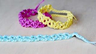 Braccialetti colorati all'uncinetto - Tutorial