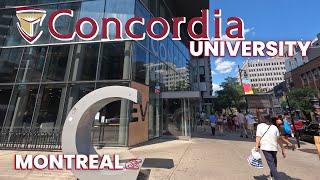 【4K】Concordia University & Downtown Ville Marie neighbourhood Virtual Walk, Montreal  2023