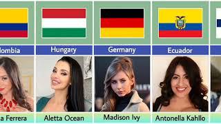 Pornography film actress from different countries