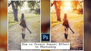 How to Create Stunning Sunset Effect in Photoshop | Fantasy Light Effect