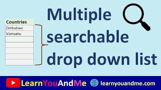 Multiple cells searchable drop down list in Excel (multiple searchable drop down)