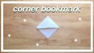 CORNER BOOKMARK out of paper (easy)