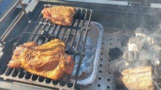 How To Smoke On The Oklahoma Joe's Rambler Tabletop | Turkey Thighs