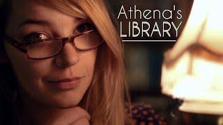 ASMR  Late Night at Athena's Library  Tapping, Unintelligible Whispering [Goddess Series]