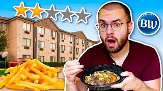 Eating at the Best Western Hotel for 24 HOURS! 2-STAR Motel Review!