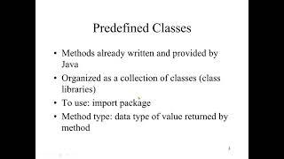 Java Predefined Methods