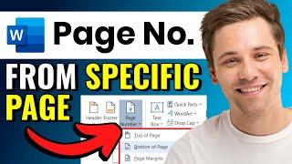 How to Add Page Number in Word from Specific Page (Easy Tutorial)