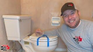 Simple Toilet Replacement And Quick Fix For Low Toilet Flange!