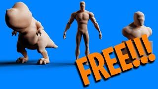 Free Base Meshes for Zbrush Core Mini, Zbrush, and Blender