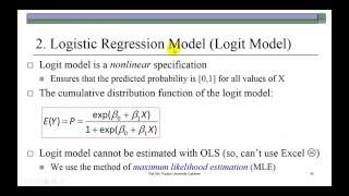 Binary Choice - Linear Probability and Logit Models