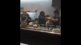 Big Back Woman Goes Crazy And Fights Employees Over Chipotle Bowl...