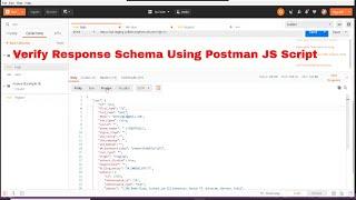 How To Verify API Response Json Schema Using Postman