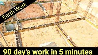 Step By Step Indian 30*40 house construction, Earth Work #construction #houseplan