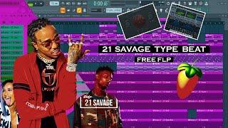 Trap Type Beat [FREE FLP] Tutorial In Fl Studio 20 | 21 Savage + Project File