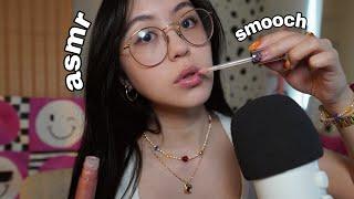 ASMR 1 Hour of Lipgloss Application, Tapping, Kisses, and Mouth Sounds (Looped)