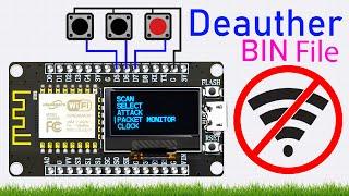 How to Install D.eauther BIN File on NodeMCU ESP8266 with .96 Inch OLED Display | Step-by-Step Guide