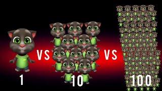 My Talking Tom Friends - 1 tom vs 10 tom vs 100 tom