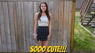 Stylish OOTD!! B&W Squared Skirt Unboxing & Try on | Sienna Rawlings