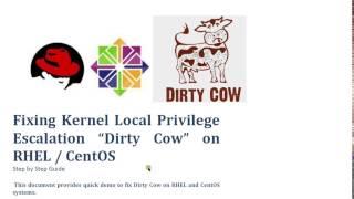 AWS/VMWare:  Fixing Dirty COW on RHEL and CentOS 6.x and 7.x