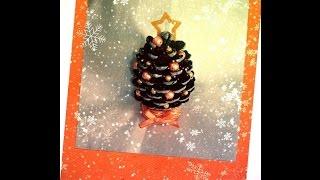 Ёлочка своими руками из шишки. Christmas Tree from pine cone