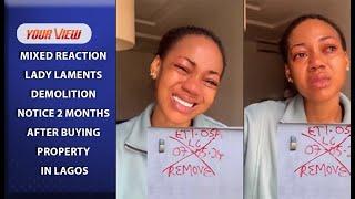 Woman Cries Heavily Over Demolition Notice Of Her Property By The Govt || Morayo & The Ladies React