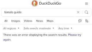 Fix DuckDuckGo website error | There was an error displaying the search results? search not working