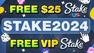 Stake promo code: "STAKE2024" for FREE MONEY $25 BONUS on Stake US or FREE VIP BENEFITS BONUS on COM