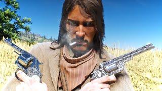 The van der Linde gang brutal combat and quickdraws, Modded Red Dead Redemption 2 gameplay (no hud)