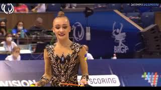 Khrystyna Pohranychna Ribbon Qualification 21.900 - European Championships Varna 2021