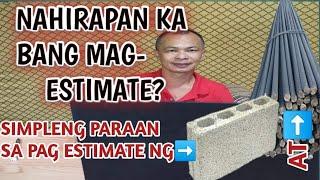 PAANO MAG ESTIMATE NG BAKAL AT HOLLOW BLOCK SA BAHAY