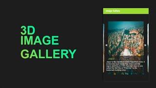 3D Image Gallery with JavaScript HTML and CSS